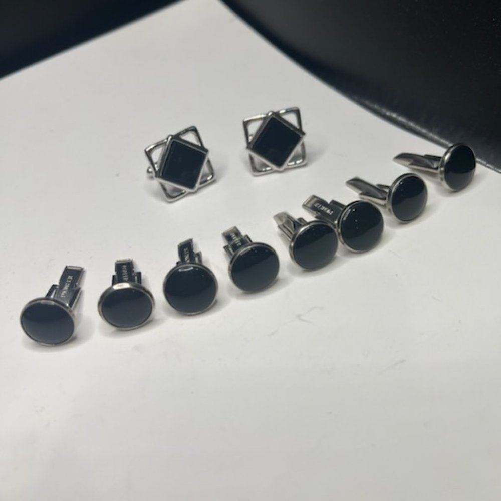Men's 10 Pack of Cufflinks - 5 Pairs Cuff Links for Dress Shirt Button Downs